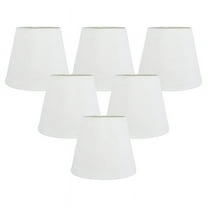 Set of 6 White Fabric Cloth Clip on Chandelier Lamp Shades