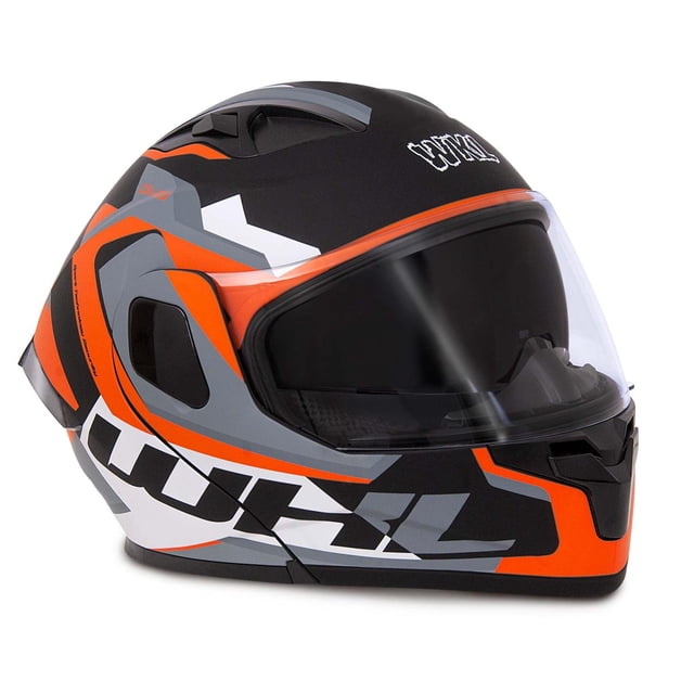 Casco Motocicleta Certificado Dot Abatible Vertex WKL Ch-103 naranja S