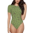 thumbnail image 1 of Balery Mallard Duck Body de cuello redondo de manga corta para mujer Tops de manga corta Tops básicos-Medium, 1 of 7