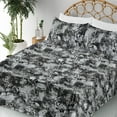 thumbnail image 3 of Ambesonne Lilac Flowers Fitted & Flat Sheet with Shams 4 Pcs Set, Floral Scene Gothic, King, Charcoal Grey Pale Grey, 3 of 5