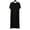 Black, variant on Plus Size Women's V-Neck Nightgown Short Sleeve Full Skirt Summer Sleepwear Lightweight Nightdress