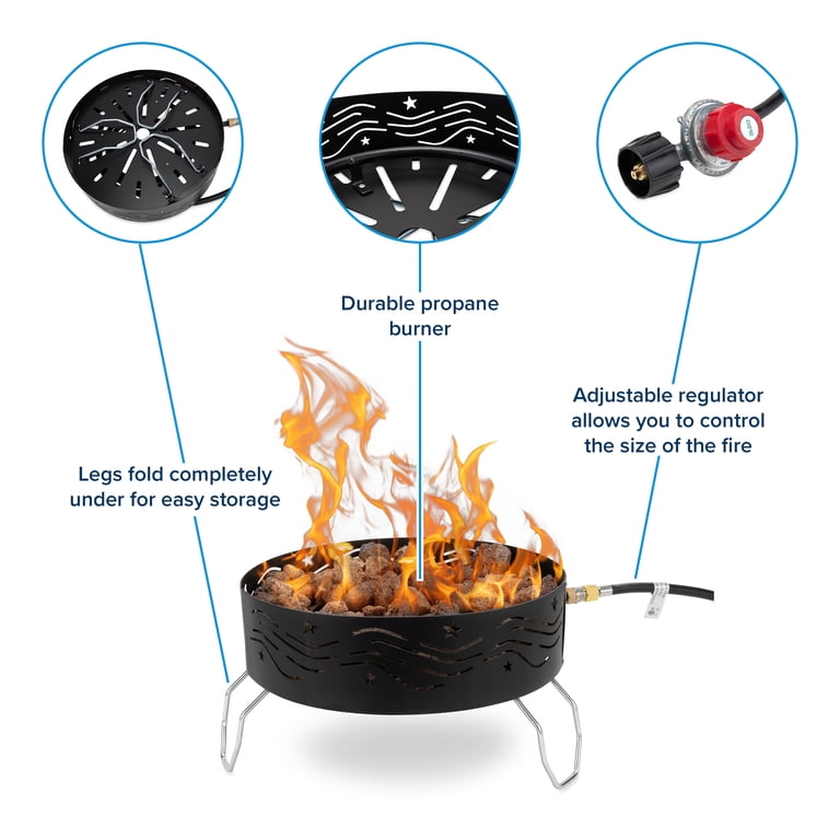 Free Shipping! Camco Portable Propane Campfire with Storage Bag