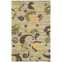 SAFAVIEH Cedar Brook Philander Paisley Cotton Area Rug, Green/Multi, 4' x 6'