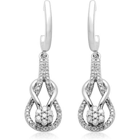 Always And Forever 1/3cttw Diamond Knot Earring 925
