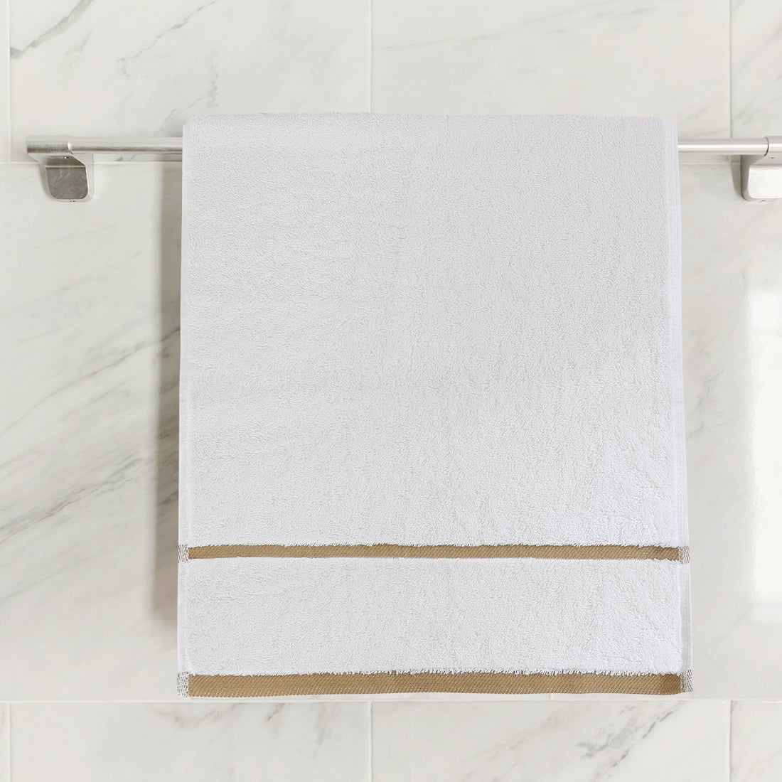 Unique Bargains 2-Pack Lightweight Cotton Hand Towels 16" x 30" Tan