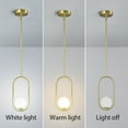 thumbnail image 7 of LMQNINE Modern Gold Globe Pendant Light,Adjustable Mid Century Chandelier for Kitchen Island,Dining Room,White Glass Shades (1-Light,3 Pack), 7 of 7