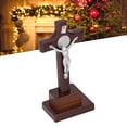 thumbnail image 4 of Crucifix Table Croix, Stable Base Bois Crucifix Croix Robuste Durable Main Conçu pour le Bureau, 4 of 8