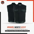 thumbnail image 2 of Daniel Smart S to 12XL Men Vest Canvas material with Leather Detailing Motorcycle Vest for Men’s, 2 of 5