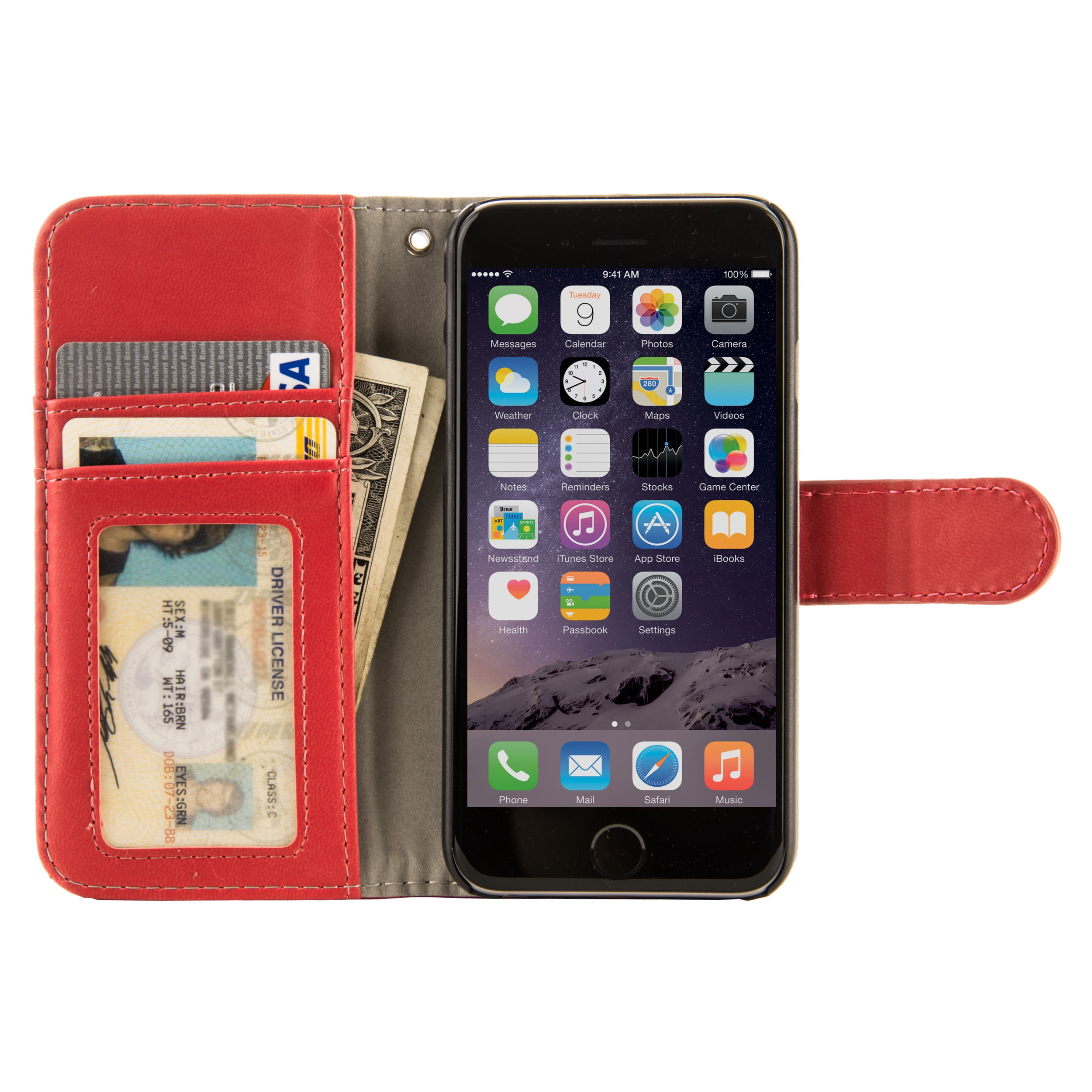 Wallet Case with Viewing Self Stand for iPhone 6s