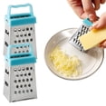thumbnail image 1 of Mini rallador de queso, trituradora de alimentos de cocina de acero inoxidable de 4 lados con mango, 2 uds., 1 of 6