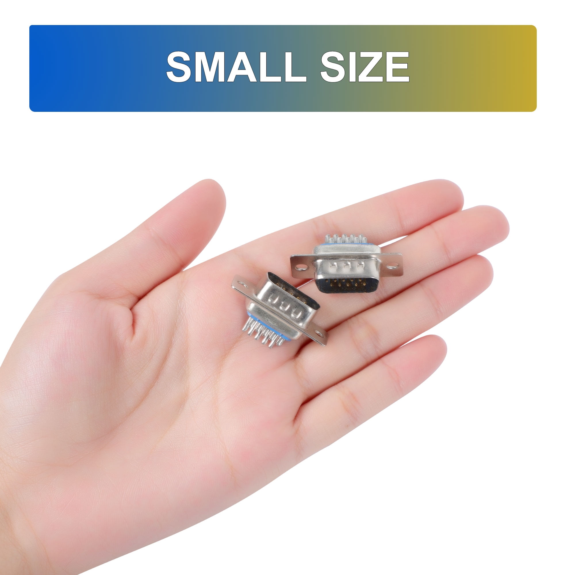 Unique Bargains 2 Pcs Soldering DB15 DB-15 Male Pin Plug VGA D-Sub Connector Adapter