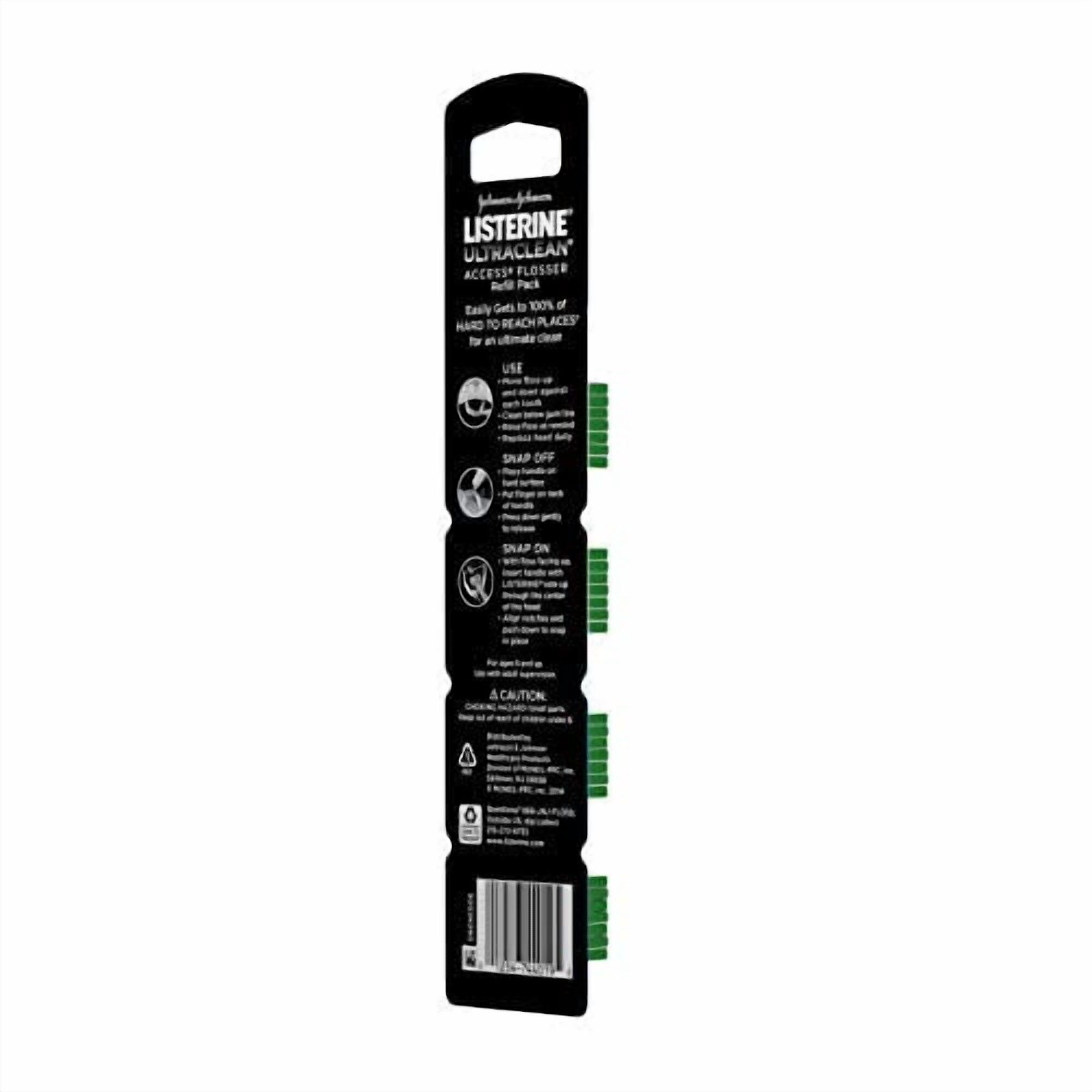 Listerine Ultraclean Access Flosser Refill Heads, Mint, 28 Disposable Heads Per Package (5 Pack)