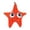 Orange Starfish, variant on Squeaky Plush Dog Toy, Double-Layer Tear-Resistant Chew Toy for Small to Large Dogs, Teething Boredom Relief(Blue & Yellow Angelfish)