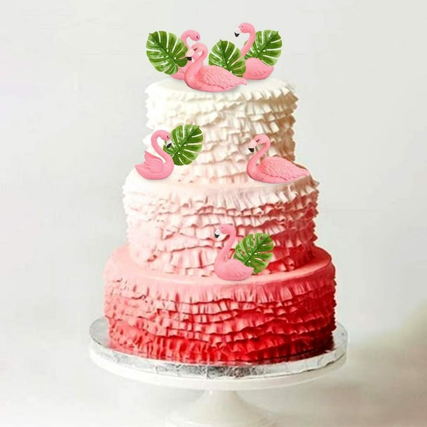 Cake topper assortis Joyeux anniversaire thème Tropical