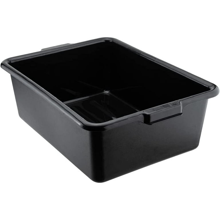 RW Clean Black Plastic Bus Tub - Deep, Easy Grip - 22 x 15 3/4 x 7 - 1  count box