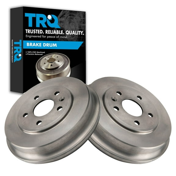 TRQ Rear Brake Drum Pair LH Driver & RH Passenger Sides for Chevy Sonic Trax BRA71634