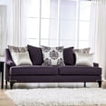 thumbnail image 2 of Furniture of America Allyson Transitional Chenille Sofa in Purple, 2 of 6