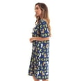 thumbnail image 2 of Just Love Short Sleeve Nightgown Sleep Dress for Women (Medium, Navy - Llama Celestial), 2 of 3