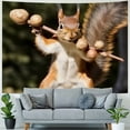 thumbnail image 4 of Orinice Landscape Tapestry Sporty Squirrel Cute Animal Suitable for Hanging Wall Decoration Wall Tapestry Wall Hanging Decor Wall Art for Bedroom Living Room Dorm Picnic  60x50inch, 4 of 6