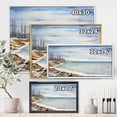 thumbnail image 4 of Designart 'Beach Is Covered With Ice' Nautical & Coastal Framed Canvas Wall Art Print, 4 of 5