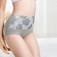 thumbnail image 5 of Jxximdong High Waist Panties for Women Cotton Embroidered Breathable Leak Proof Briefs Plus Size Women's Lingeries Gray, 5 of 6