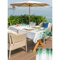thumbnail image 5 of Outdoor Tablecloth with Umbrella Hole for Patio/Picnic/Party/Camping, Eucalyptus Leaves Waterproof Table Cloth Rectangle Table Cover Washable, Spring Green Plants Farmhouse Wooden Grain (54"x 80"), 5 of 8