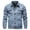 BU1, variant on Caqnni Mens Lined Insulated Blue Denim Jacket with Hood | Fully-Insulated Jacket (Black,XXL)
