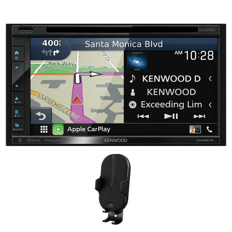 Kenwood DNX697S Navigation Receiver Compatible With Apple CarPlay & Android Auto CAX-HL10QI Qi Wireless Charging Car Mount - Walmart.com