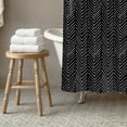 thumbnail image 3 of Creative Products Black Soft Chevron  71x74 Shower Curtain, 3 of 7