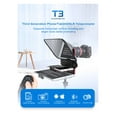 thumbnail image 3 of T3 Téléphone Intelligent/tablette/caméra DSLR avec Télécommande Supporte Objectif Grand Angle pour Discours Vidéo en Direct, Installation Facile, Contrôlé par Bureau, 3 of 13
