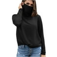 thumbnail image 3 of Fanxing Breathable Sun Mask for Women Cooling Sun Shirt Sun Protection Cycling Fishing Tops Black,L, 3 of 7