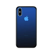 iPhone Xs / X Color Gradient TPU Case with Tempered Glass Back