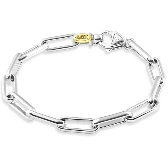 Pompeii Men's Fisher 14k Gold (28gram) or Platinum (46gram) 7mm Link Bracelet 8.5" (,)