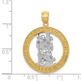thumbnail image 2 of 14K Rhodium Plated Yellow Gold Rhodium Plated St Christopher Pendant, 2 of 2