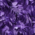 thumbnail image 2 of BalsaCircle Purple Satin Raised Roses Spandex Stretchable Banquet Solid Chair Covers Slipcovers, 2 of 8