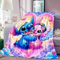 thumbnail image 5 of Cartoon Cute Stich Blanket, 3D Printing Lilo & Strong Soft and Comfortable Children's Nap Sleeping Blanket, Bedding, 5 of 5