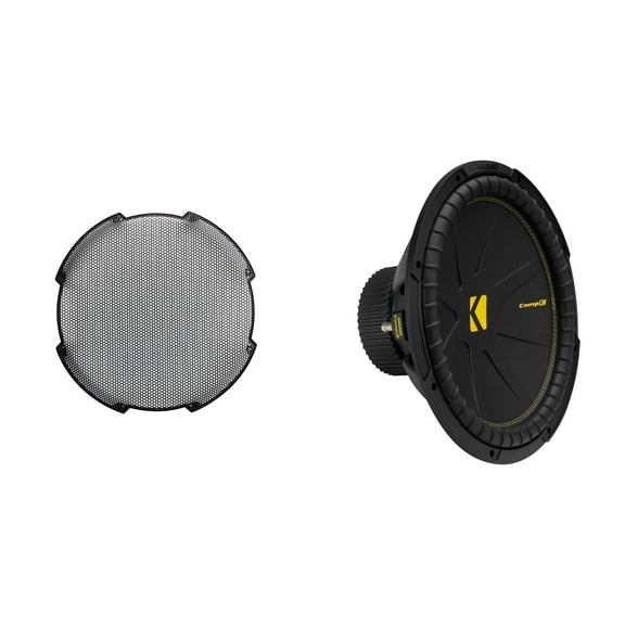 Kicker 50CWCS154 CompC 15", SVC, 4-ohm & 52GR15 Grill Bundle
