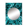 thumbnail image 2 of Designart "Shades Of Turquoise And Black" Abstract Mirror Wall Decor - Modern Blue Abstract Living Room Wall Mirror Art - 40" x 30" Inch, 2 of 5