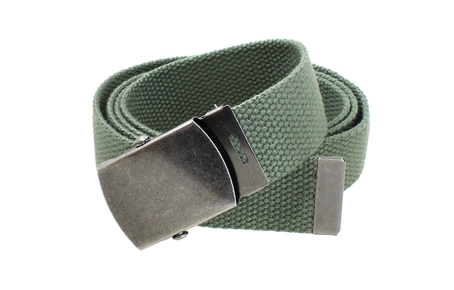 Military Style 1¼ Roll buckle Canvas Web Belt Silver or Brass buckle All Colours 