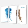thumbnail image 3 of Designart ' Ethnic Boho Watercolor Feathers ' Bohemian & Eclectic Canvas Wall Art Print, 3 of 3