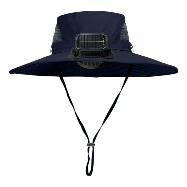 Sombrero con ventilador solar y batería recargable para actividades al aire libre para niños, visera ajustable y gran potencia de viento para protegerlos del calor. Aestivo | Negro | AESTIVO