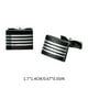 thumbnail image 4 of 2 piezas de gemelos de rayas cuadras delicado negocio francés patrón de lujo elegante resistente gemelo camisa bo graduación hombres Raya ptea negra Macarena Gemelos Camisa Cuadrados, 4 of 5