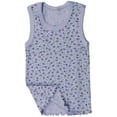 thumbnail image 2 of ToBeInStyle Girls' Pack of 4 Ultra-Soft Cotton Tank Tops w/ Ruffle Hem - Floral Pastel - 8 Years Old, 2 of 3