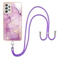 thumbnail image 2 of Alytech Galaxy A72 5G Case, Galaxy A72 4G Case, Soft TPU Rubber Stylish Marble Shockproof Anti-scratch Slim Lightweight Back Cover with Lanyard for Samsung Galaxy A72 5G/ Galaxy A72 4G, Lightpurple, 2 of 4