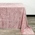 thumbnail image 4 of YOUR CHAIR COVERS - 90 x 132 Inch Rectangular Crushed Velvet Tablecloth for Weddings, Quinceanera, Events or Baby Shower - Dusty Rose, 4 of 6