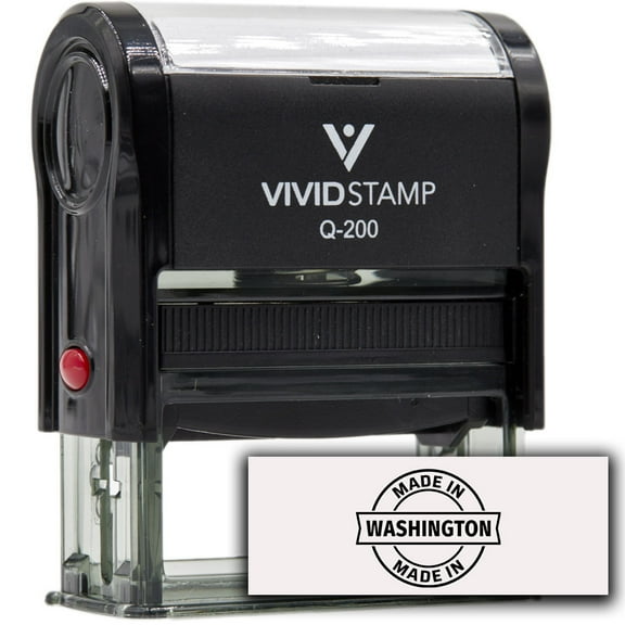 All Quality Made In Washington Self-Inking Rubber Stamp (Black Ink) - Q-200