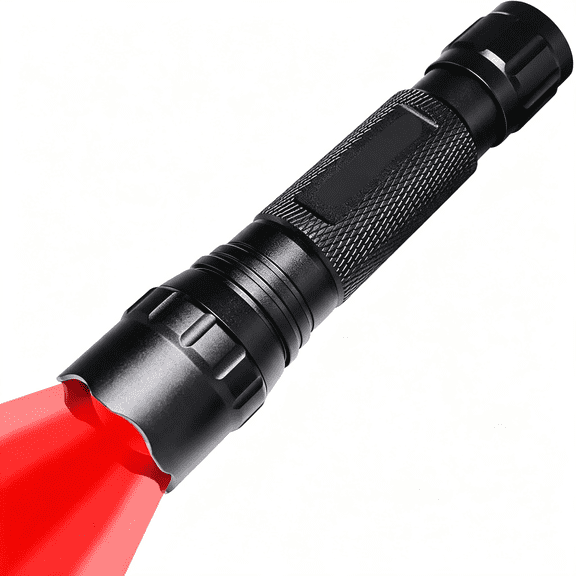 HIBIBUD Red Light Flashlight Tactical Led High Power Rechargeable Zoomable|Super Bright Redlight Flashlights,Handheld Flash Light Small,For Hunting,Fishing,Astrophotography,Astronomy,620-625Nm