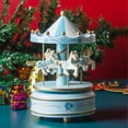 thumbnail image 3 of Becaristey Portable Wedding Party Birthday Gift With Interactive Merry-Go-Round Music Boxes Educational Fun H-B-14 Blue 6.2 inch, 3 of 6