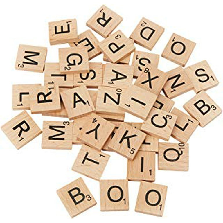 Unique Deals Wooden Scrabble Tiles set 100 Kids Craft Pendant Spelling  Alphabet