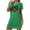 Green01, variant on Erwazi Womens Valentines Day Heart Print Long Nightgown Crew Neck Short Sleeved Sleepwear